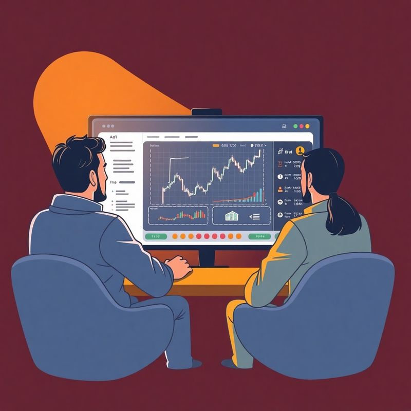 Ilustración de una videollamada entre un desarrollador y un trader revisando una integración API